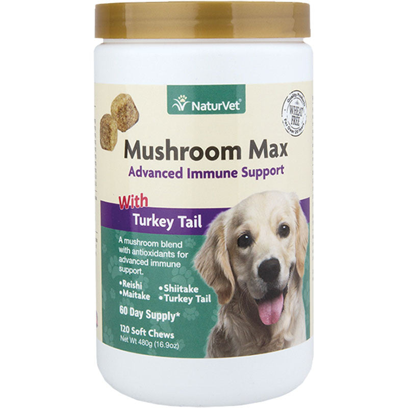 Naturvet Dog Mushroom Max Immune Support 120 Count