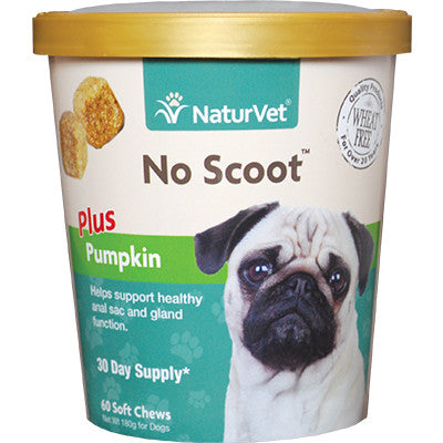 Naturvet Dog No Scoot Pumpkin Chew 60 Count