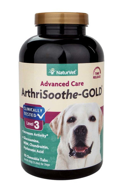 NaturVet Time Release ArthriSoothe - GOLD Chewable Tablets 90 15.8 oz - Dog