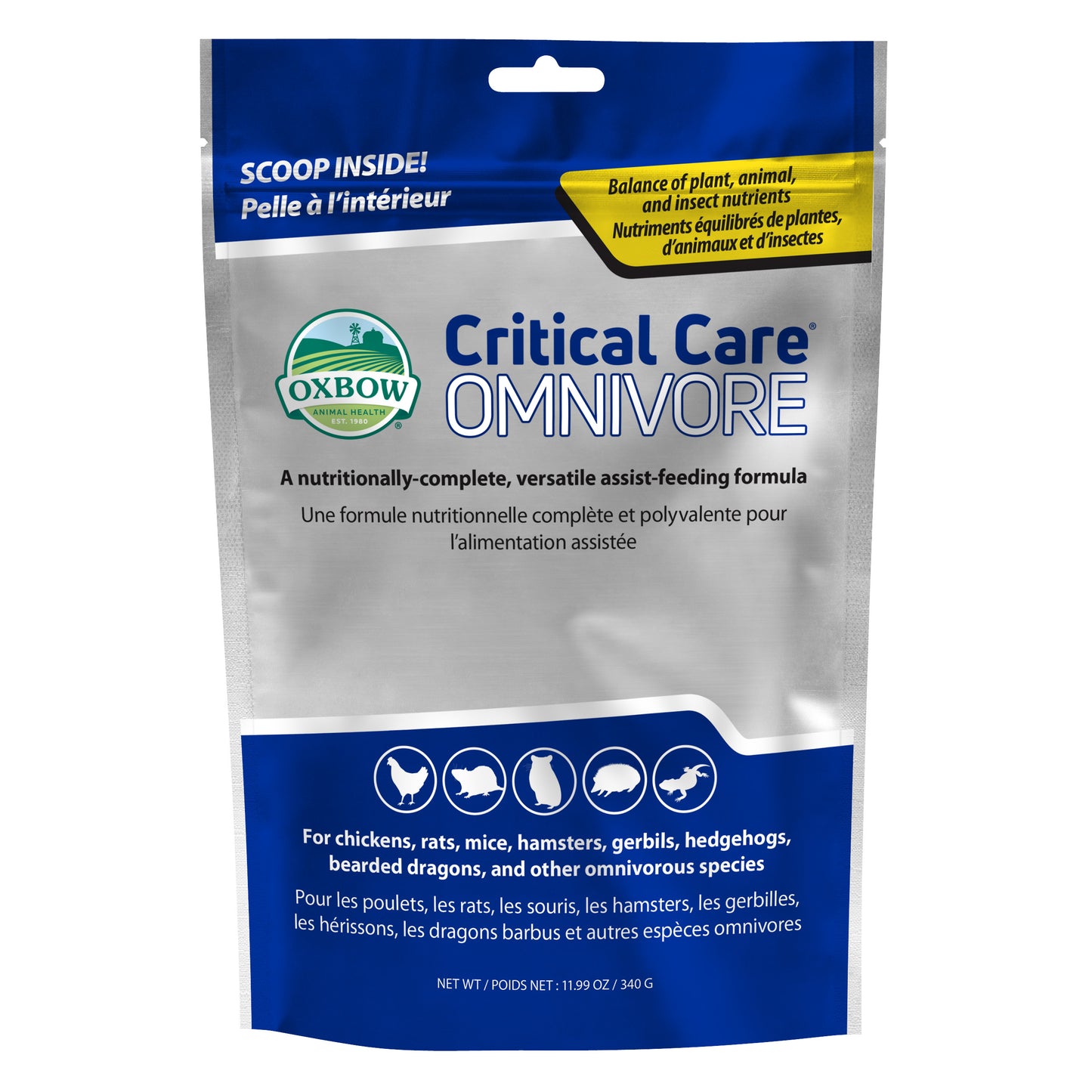 Oxbow Animal Health Critical Care Omnivore Feeding Formula 12 oz 744845965567
