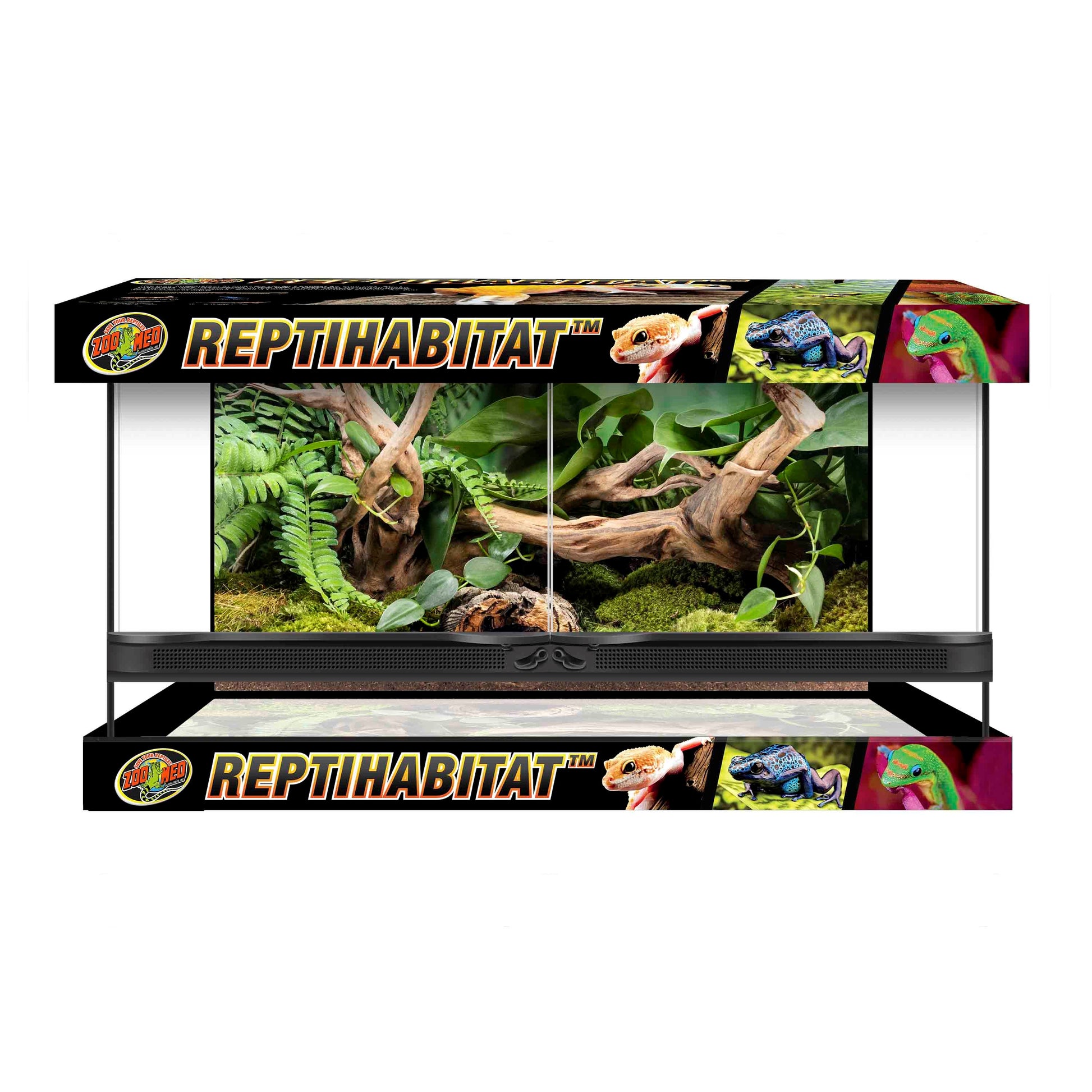 Zoo Med Reptihabitat Double Door Terrarium 10 gal, 20Inx10Inx12 in 097612090567