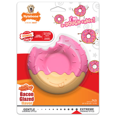 Nylabone Power Chew Donut Dog Toy Bacon Glazed Large/Giant - Up To 50 Lbs. (1 ct) 018214855569