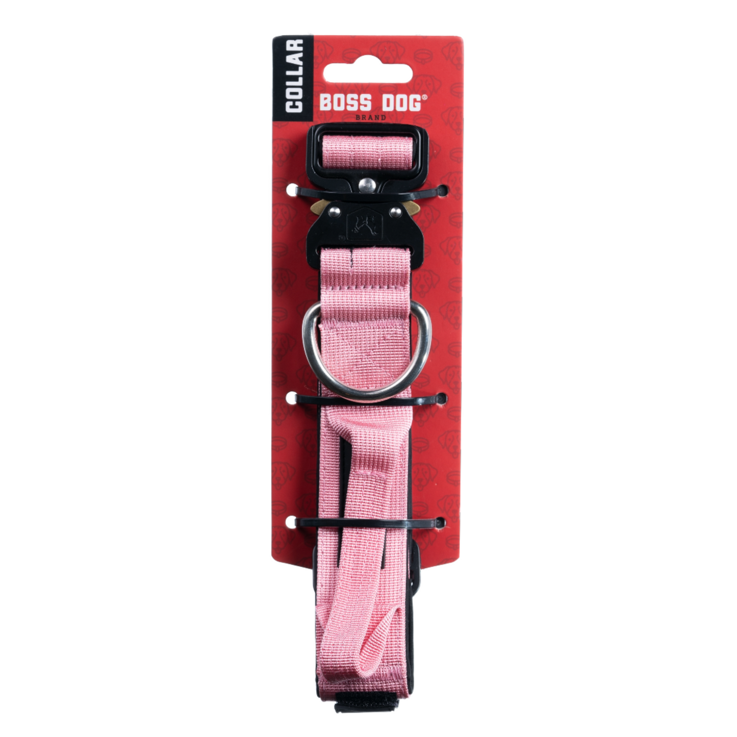 Boss Dog Tactical Adjustable Dog Collar Pink Large, 17-22 in 850010391915