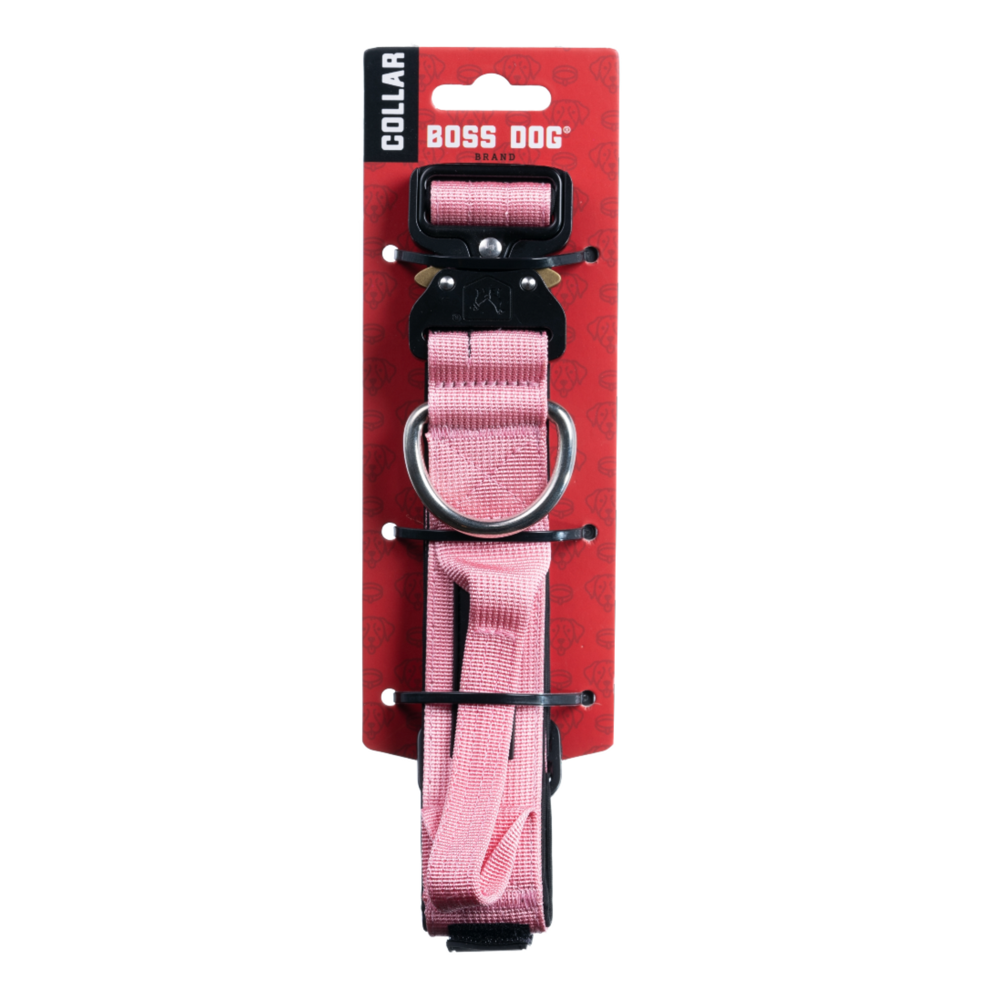 Boss Dog Tactical Adjustable Dog Collar Pink Large, 17-22 in 850010391915