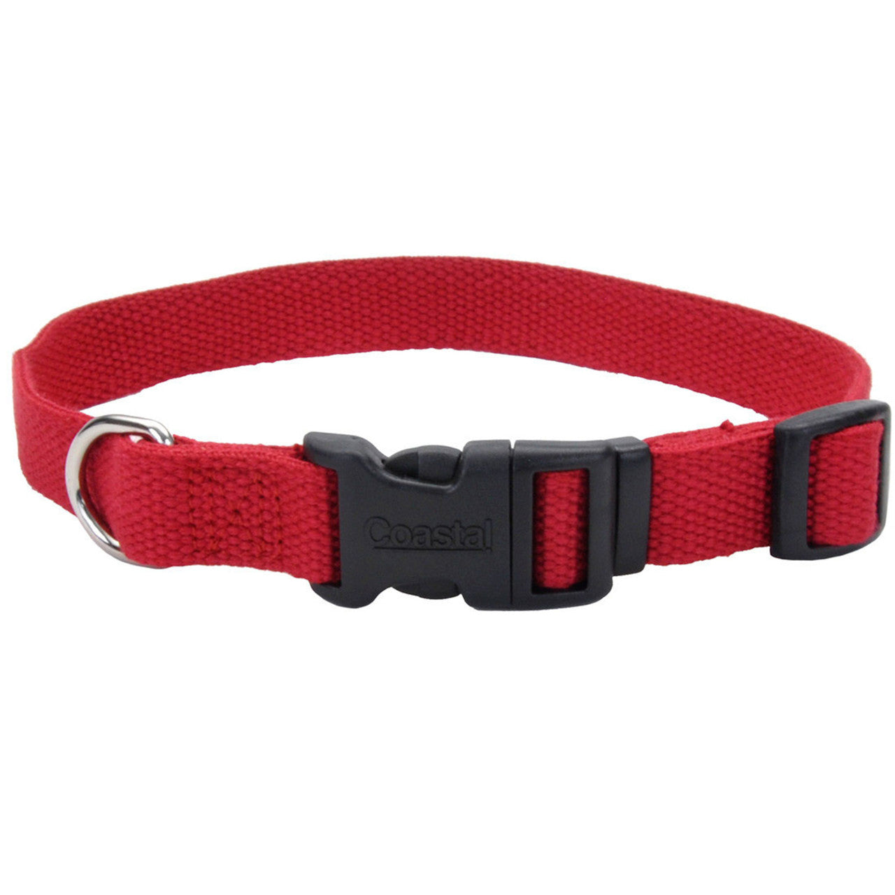 New Earth Soy Adjustable Dog Collar Cranberry 1 in x 18-26 in