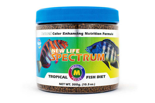 New Life Spectrum Tropical Sinking Pellets Fish Food 10.5oz MD - Aquarium