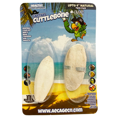 A & E Cages Natural Cuttlebone 4 in, 2 pk 644472014709