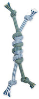 Mammoth Pet Products Flossy Chews Extra Double Rope Monkey Fist Bar Dog Toy Small, 12 in 746772252208
