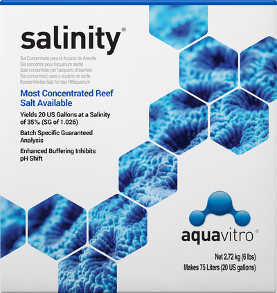 aquavitro Salinity for Reefs Salt Mix 20 Gal Box 000116758406