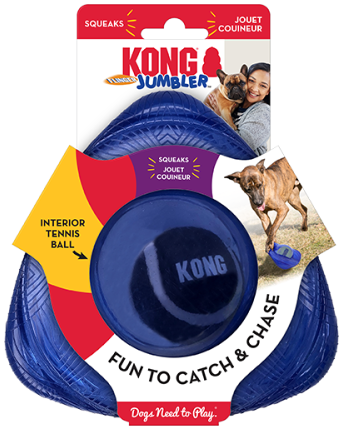 KONG Jumbler Flinger Dog Toy Assorted Color Small/Large 035585509457