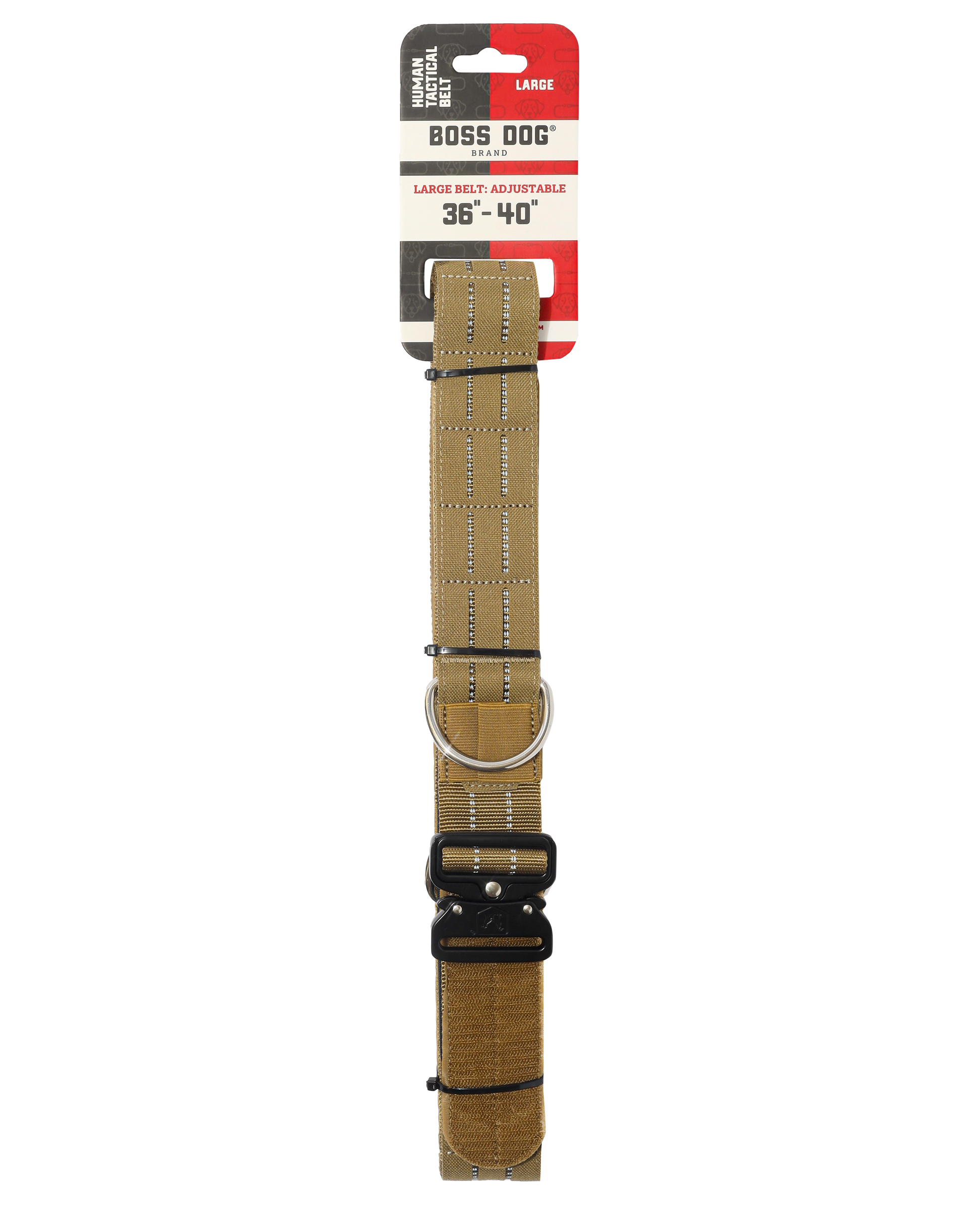 Boss Dog Human Boss Tactical Utility "Dog Walker" Belt Tan Large (36-40In Waist) 850065051185