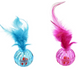Max & Marlow Ball with Feather Assorted Color Cat Value Toys Display 24ea/24Pc 810162077204