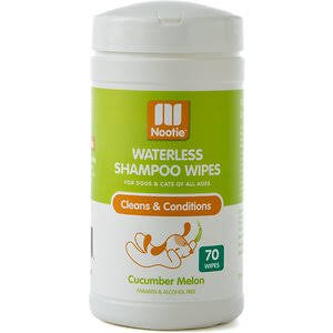 Nootie Cucumber Melon Waterless Shampoo Wipes For Dogs & Cats-70-ct-{L+x} 811048022004