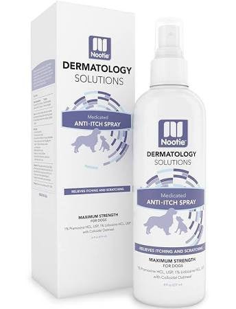 Nootie Dermatology Solutions Anti-itch Medicated Spray For Dogs-8-oz-{L+x} 811048021328