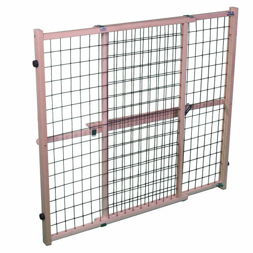 North States Wire Mesh Petgate Extra - Wide Natural Finish 32 in - Dog