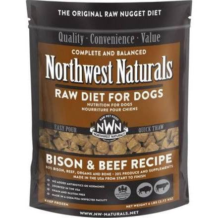 Northwest Naturals Dog Frozen Bison and Beef Nuggets 6lb {L-x} SD-5 087316383607