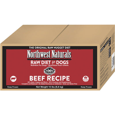 Northwest Naturals Dog Frozen Nuggets Beef Bulk 15lb 087316386509