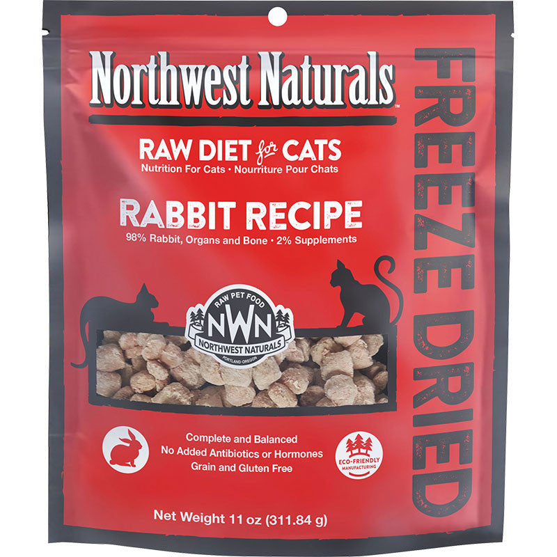 Northwest Naturals Freeze Dried Rabbit Cat Nibbles 11oz{L+x} 087316386363