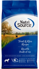 NutriSource Dry Dog Food Trout & Rice 4 lb 073893269083