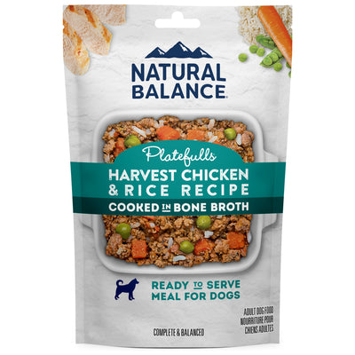 Natural Balance Pet Foods Original Ultra Platefulls Wet Dog Food Pouch Harvest Chicken & Rice Recipe 12ea/9 oz 723633422765