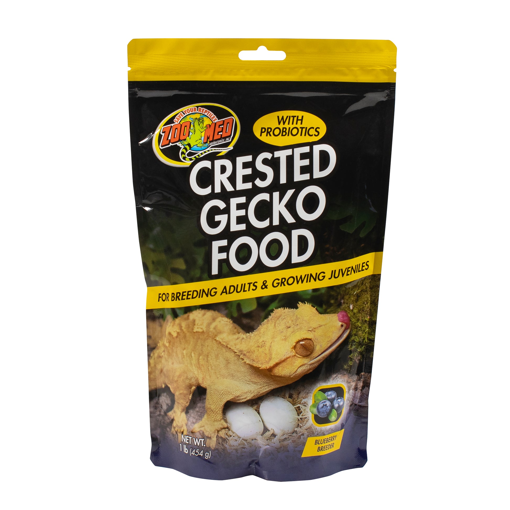 Zoo Med Crested Gecko Premium Blended Gecko Food Blueberry Flavor 1 lb 097612403220