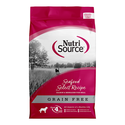 NUTRISOURCE DOG GRAIN FREE ADULT SEAFOOD SELECT 12LB {L+1x}