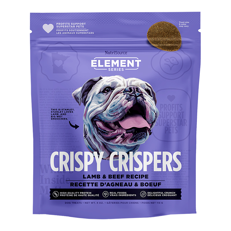 NUTRISOURCE DOG ELEMENT SERIES CRISPERS BEEF LAMB 4OZ