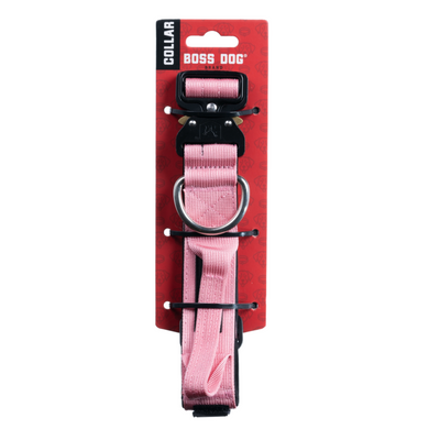 Boss Dog Tactical Adjustable Dog Collar Pink Medium, 15-18 in 850010391236