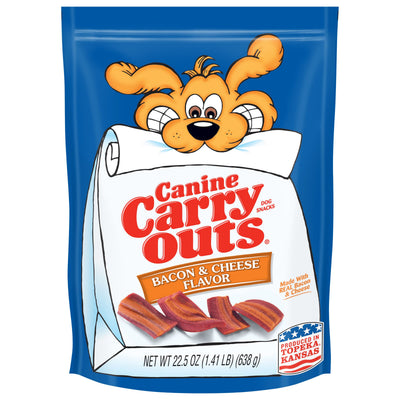 Canine Carry Outs Bacon & Cheese Dog Treats 22.5 oz 079100520275