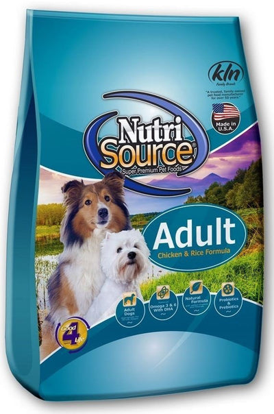 Nutri Source Adult Chicken and Rice Dog Food 15lb {L-1x} 131356 073893260035