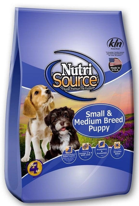 Nutri Source Chicken and Rice Small Medium Puppy Food 5lb C=8 {L + 1x} 131363 - Dog