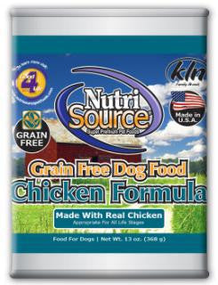 Nutri Source Grain Free Chicken Can Dog Food 12/13Z {L + 1x} 131000