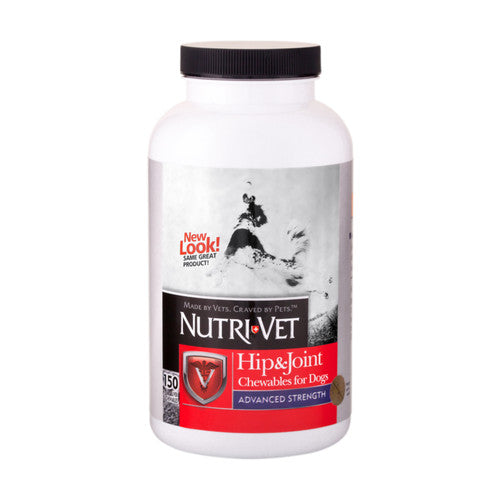 Nutri - Vet Hip & Joint Advanced Strength Chewables for Dogs - Liver Flavor 150ct Dog