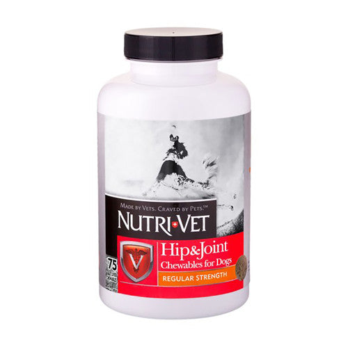 Nutri - Vet Hip & Joint Early Care Liver Chewables 75 Count - Dog