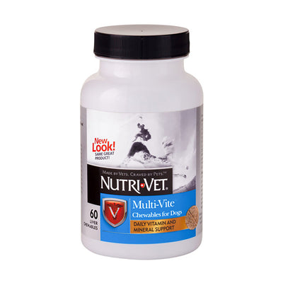 Nutri-Vet Multi-Vit Vitamins and Minerals Adult Dogs 60 Tablets