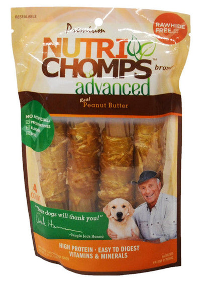 NutriChomps Advanced Peanut Butter Twist 4 ct - Dog