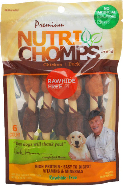 NutriChomps Chicken / Duck Kabob 6 ct - Dog