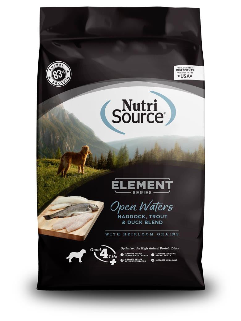 NutriSource Elements Series Open Waters Blend Dog Food 12 lb 073893300090