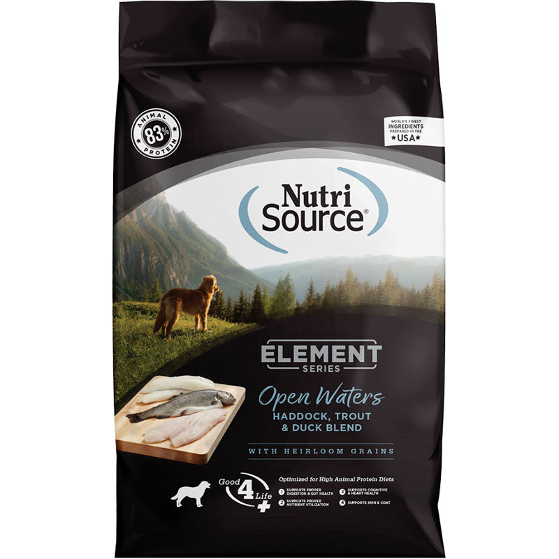 NutriSource Elements Series Open Waters Blend Dog Food 8 / 4 lb 073893300106