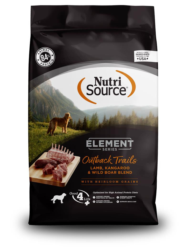 NutriSource Elements Series Outback Trails Blend Dog Food 12 lb 073893300014