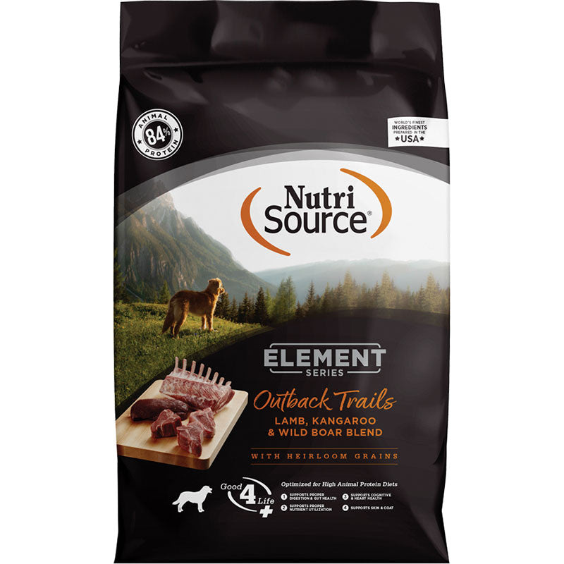 NutriSource Elements Series Outback Trails Blend Dog Food 8 / 4 lb 073893300021