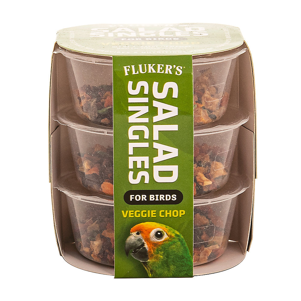 Fluker's Salad Singles Veggie Chop Blend for Birds 0.65 oz, 3 pk 091197140006