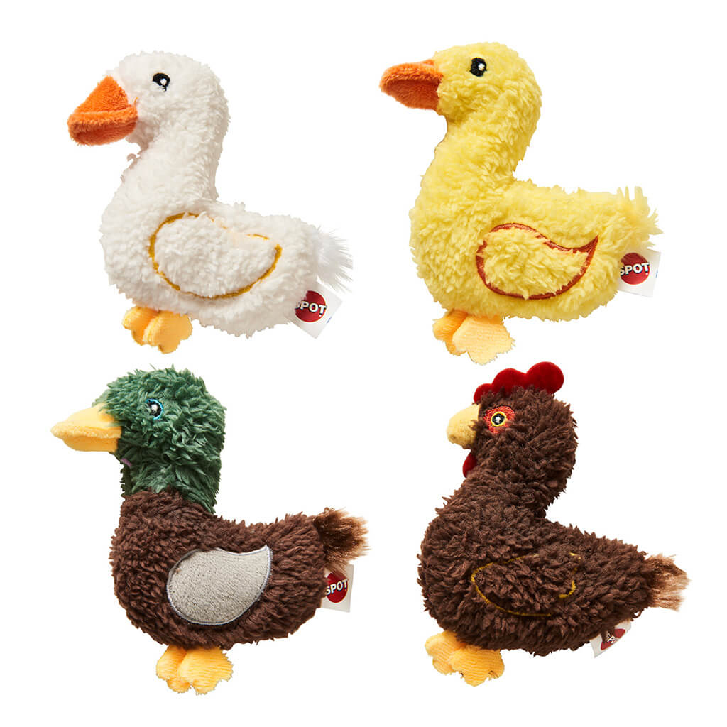 Spot Love The Earth Barnyard Bird Cat Toy Assorted Color 4 in 077234521755