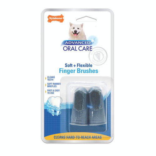 Nylabone Advanced Oral Care Finger Brush 2 Count - Dog