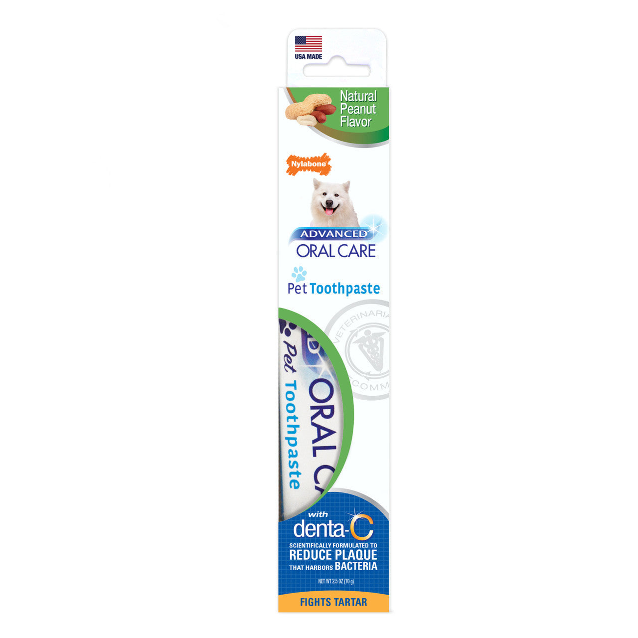 Nylabone Advanced Oral Care Natural Toothpaste Peanut Flavor 2.5 oz.