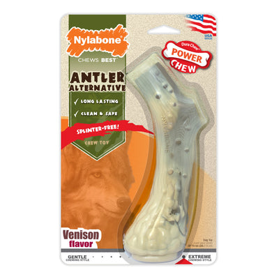 Nylabone Antler Alternative Power Chew Dog Toy Venison Large/Giant (1 Count)