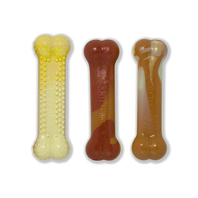 Nylabone Flavor Frenzy Power Chew Triple Pack Chicken Corn & Ice Cream Sundae Small/Regular (3 Count) - Dog