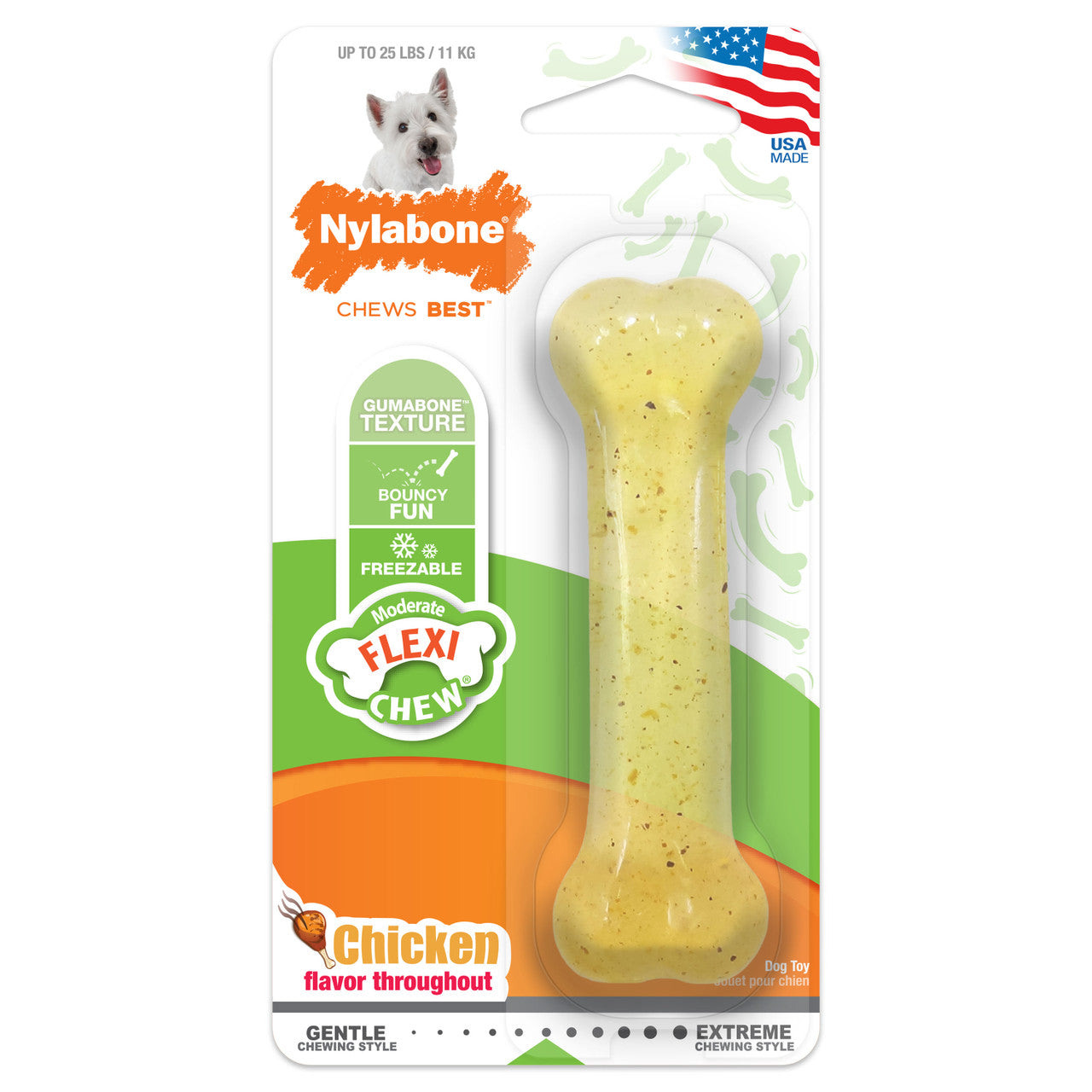 Nylabone Flex Moderate Chew Dog Toy Chicken Small/Regular (1 Count)