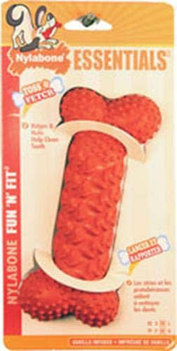 Nylabone Fun N Fit Rubber Braided Bone Medium {L - b }181247 - Dog