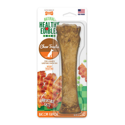 Nylabone Healthy Edibles All - Natural Long Lasting Bacon Flavor Chew Treats 1 Count Souper - 50 + lbs. Dog